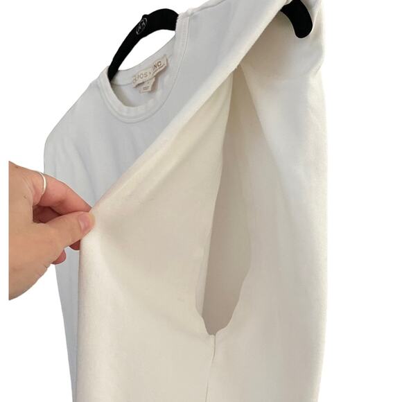 Culpos X INC Padded Shoulder Tank White Size Small - Picture 4 of 7